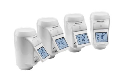 Honeywell HR92 wireless radiator controller on a valve