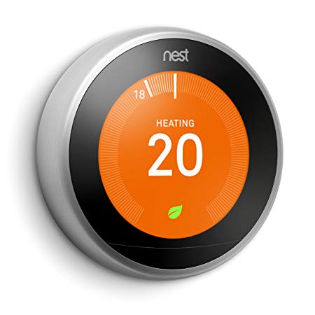 Nest Learning Thermostat 3rd generation showing heating at 20 degrees