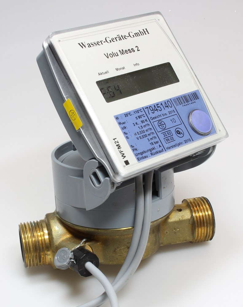 Mechanical impeller heat meter: Wasser-Geräte Volu Mess 2 WFM21 brass flow body
